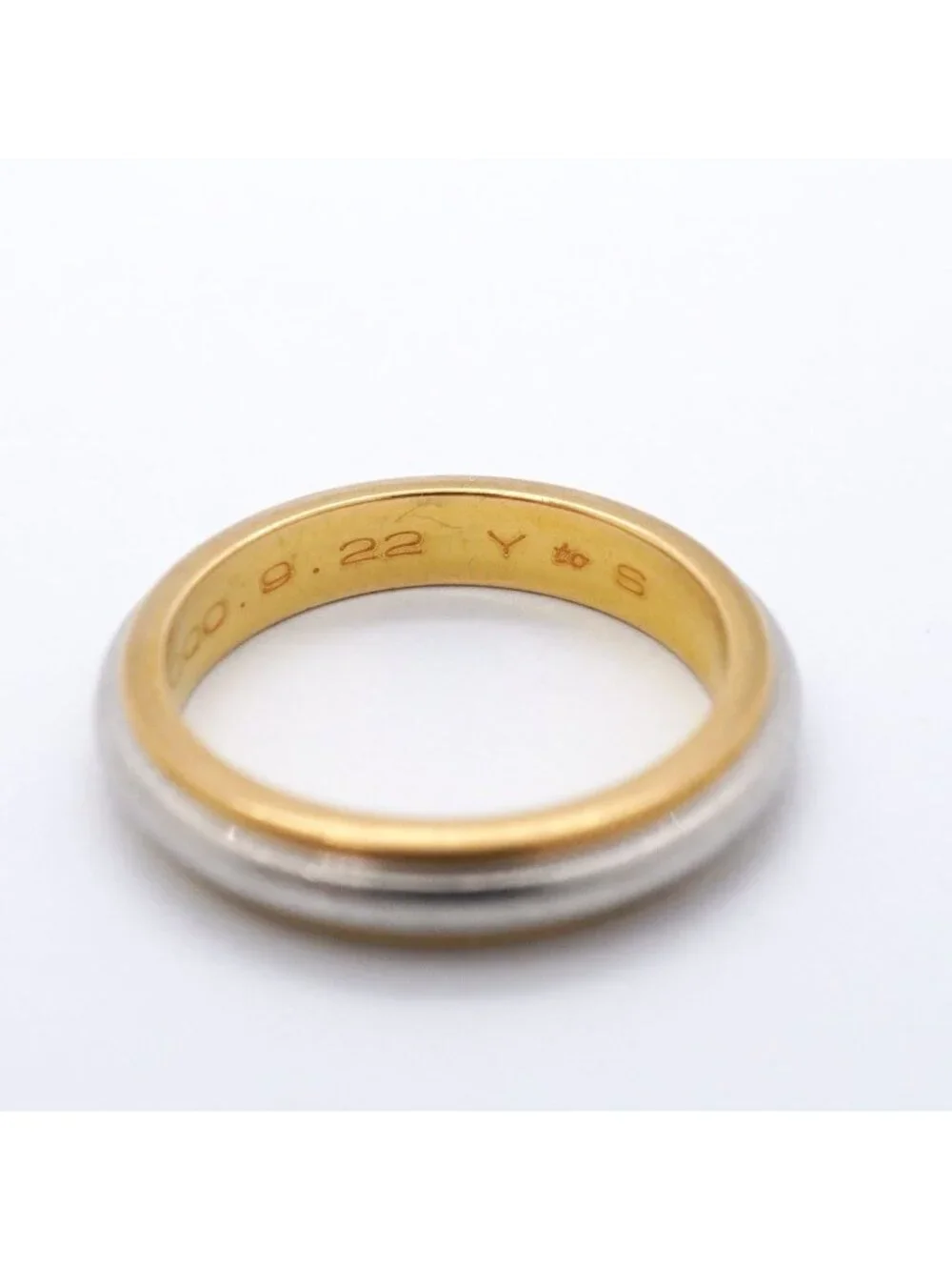 Tiffany & Co Ring Mill Gray 18k Yellow Gold Platinum